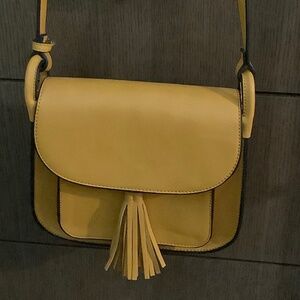 Yellow Tasseled Purse NWOT